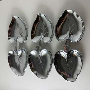 Vintage International Silver Leaf-Shaped Candy Dishes, Set of 6